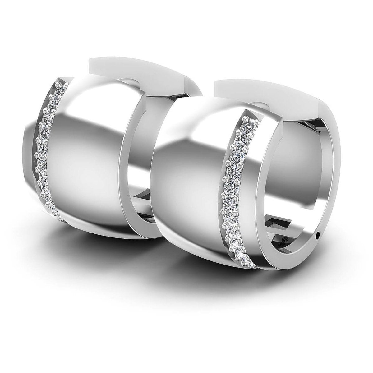 0.30 CT Round Cut Diamonds - Hoop &amp; Drop Earrings - Primestyle.com