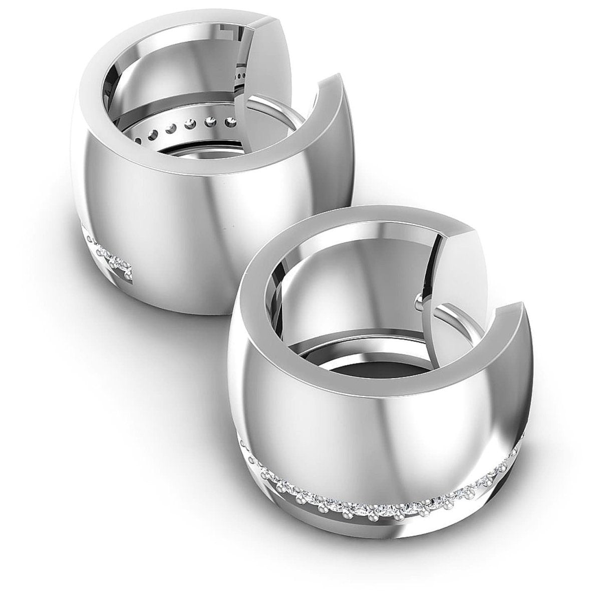 0.30 CT Round Cut Diamonds - Hoop & Drop Earrings - Primestyle.com