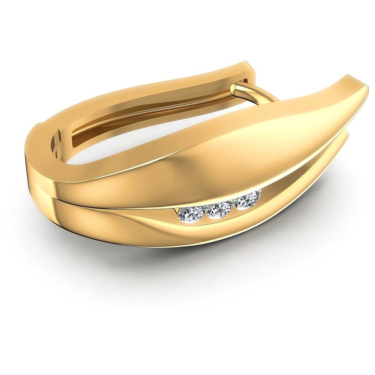 0.30 CT Round Cut Diamonds - Hoop & Drop Earrings - Primestyle.com