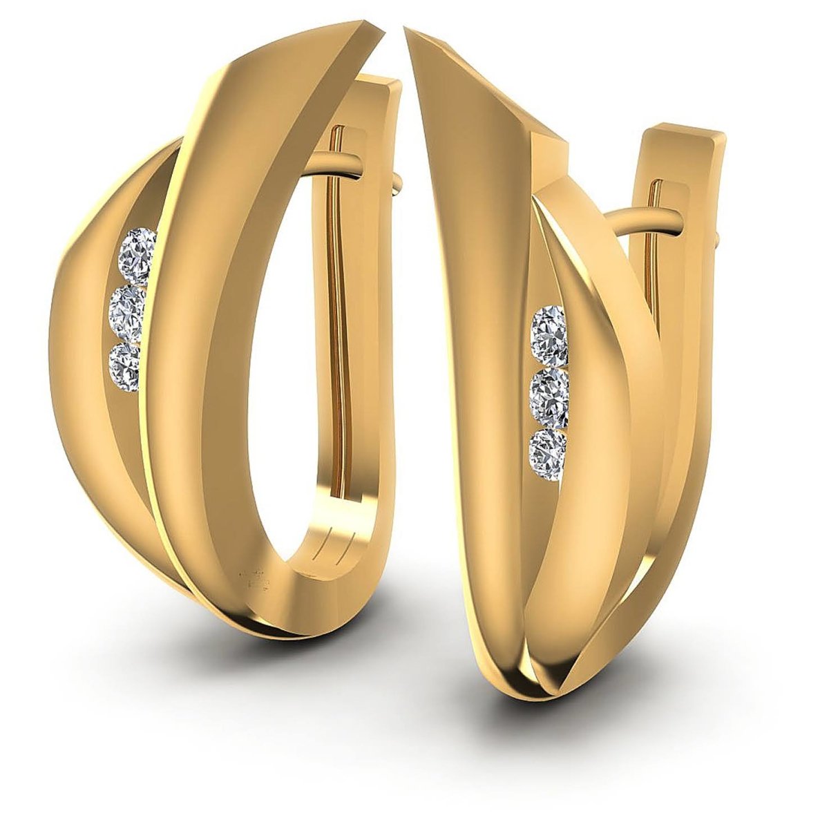 0.30 CT Round Cut Diamonds - Hoop & Drop Earrings - Primestyle.com