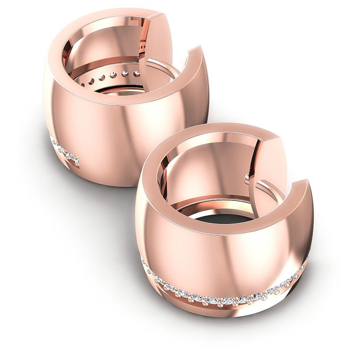 0.30 CT Round Cut Diamonds - Hoop & Drop Earrings - Primestyle.com