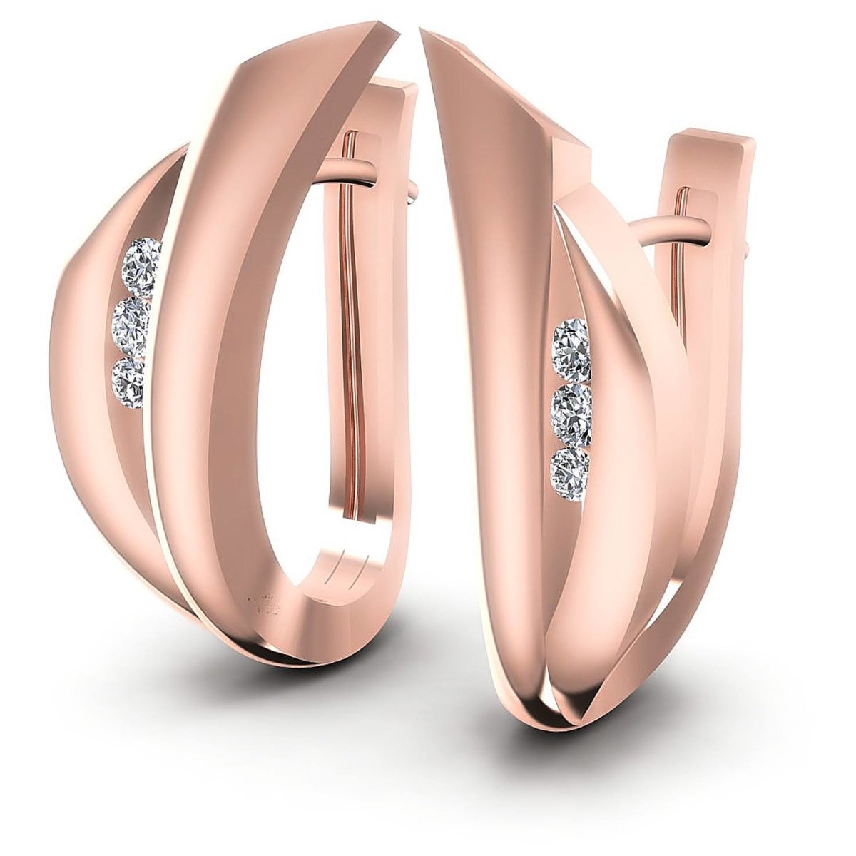 0.30 CT Round Cut Diamonds - Hoop & Drop Earrings - Primestyle.com