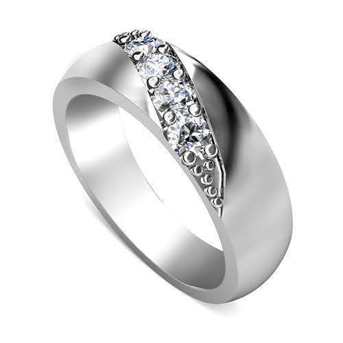 0.30 CT Round Cut Diamonds - Mens Wedding Band - Primestyle.com