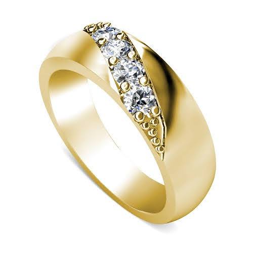 0.30 CT Round Cut Diamonds - Mens Wedding Band - Primestyle.com