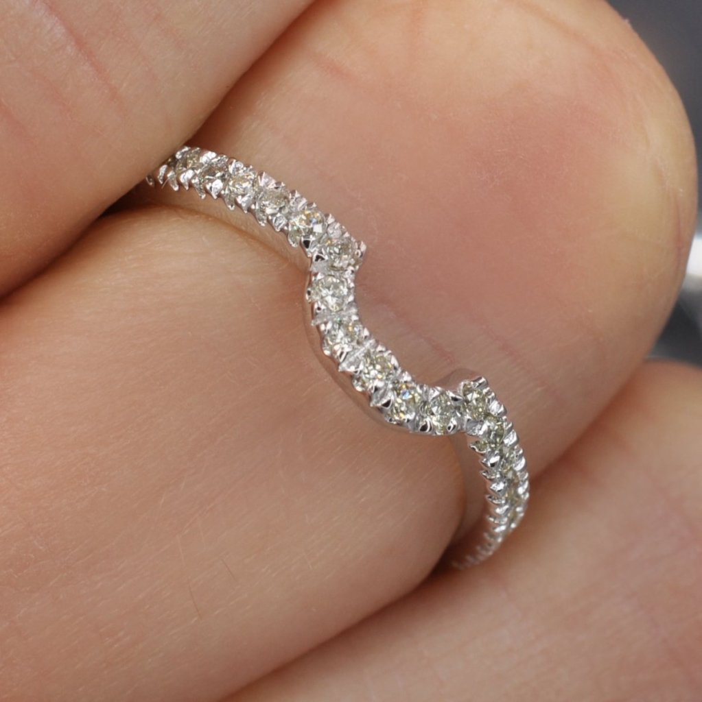0.30 CT Round Cut Natural Diamonds - Wedding Band