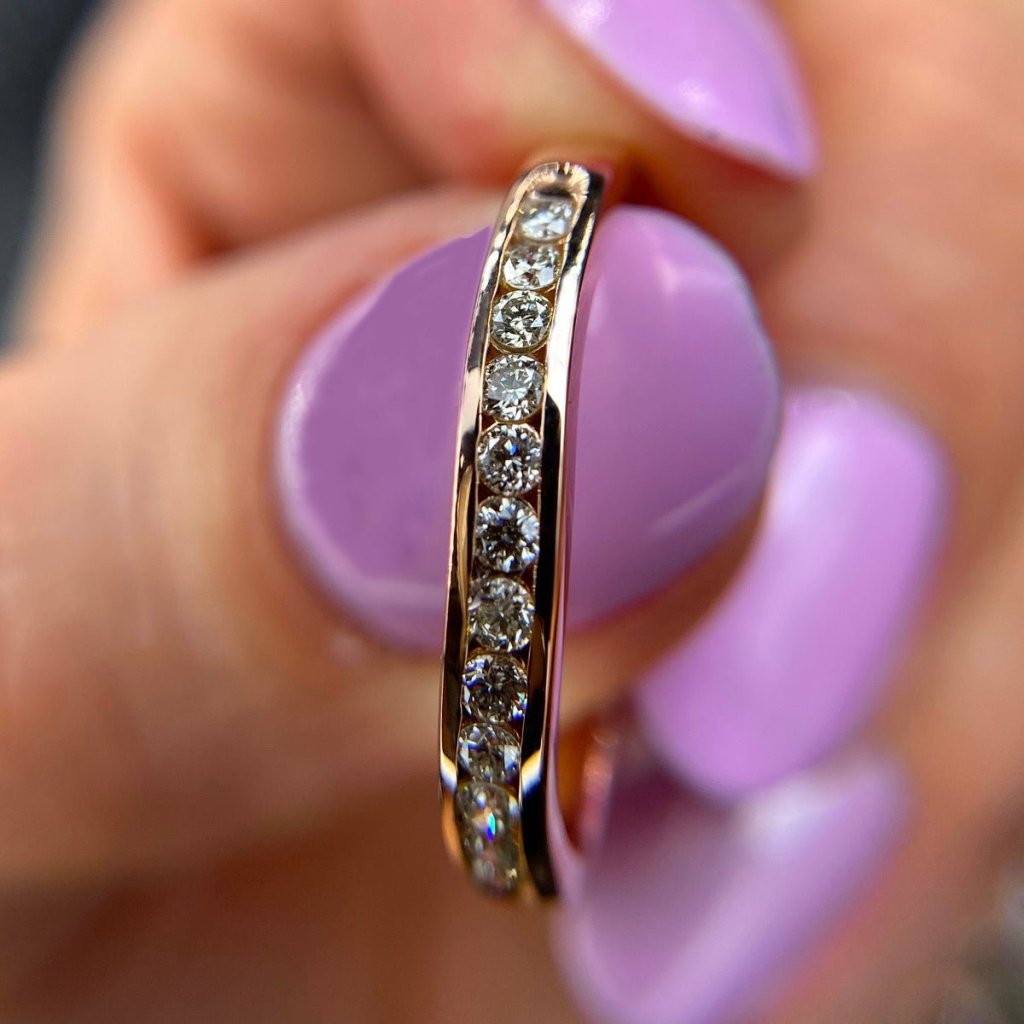 0.30 CT Round Cut Natural Diamonds - Wedding Band