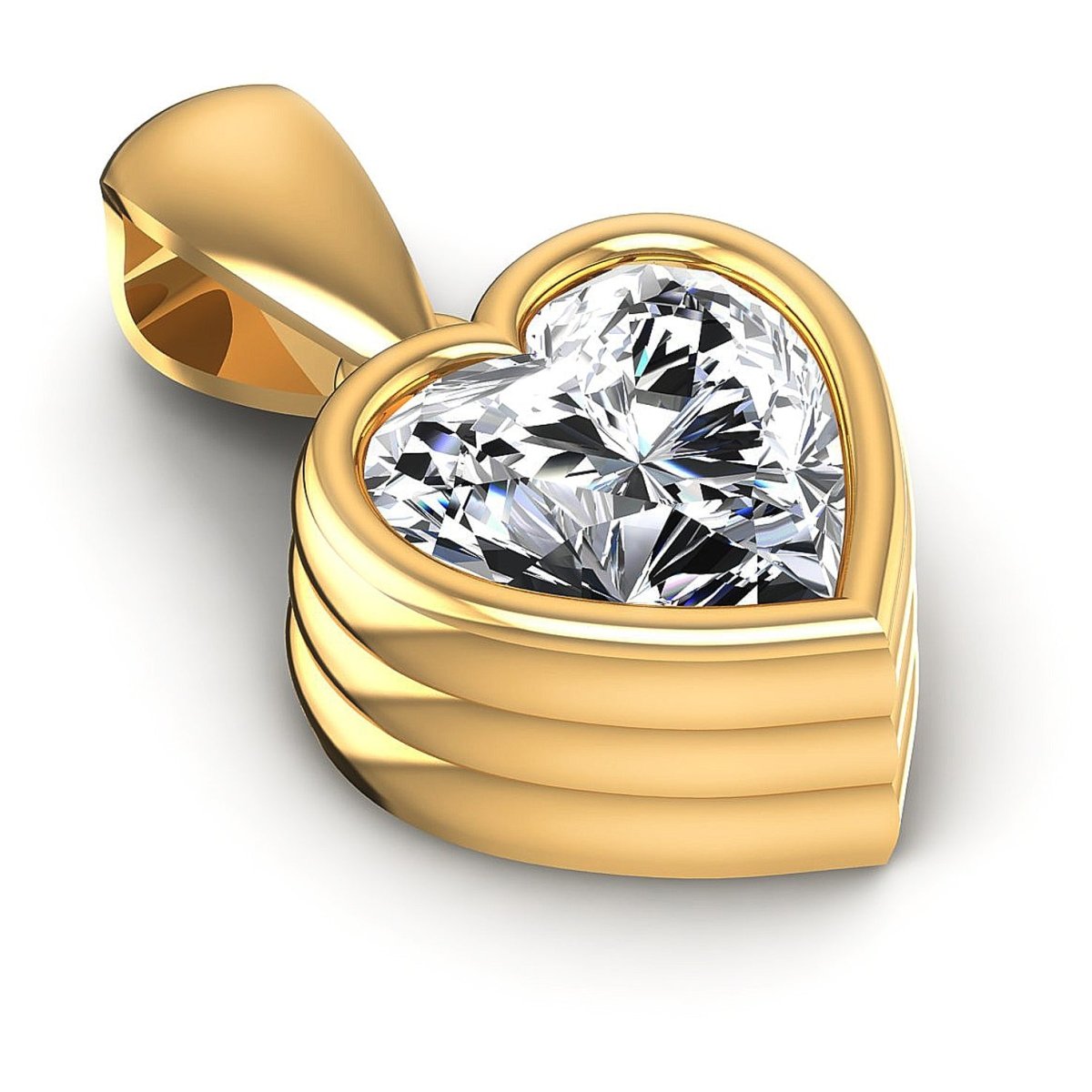 0.35-1.00 CT Heart Cut Diamonds - Solitaire Pendant - Primestyle.com