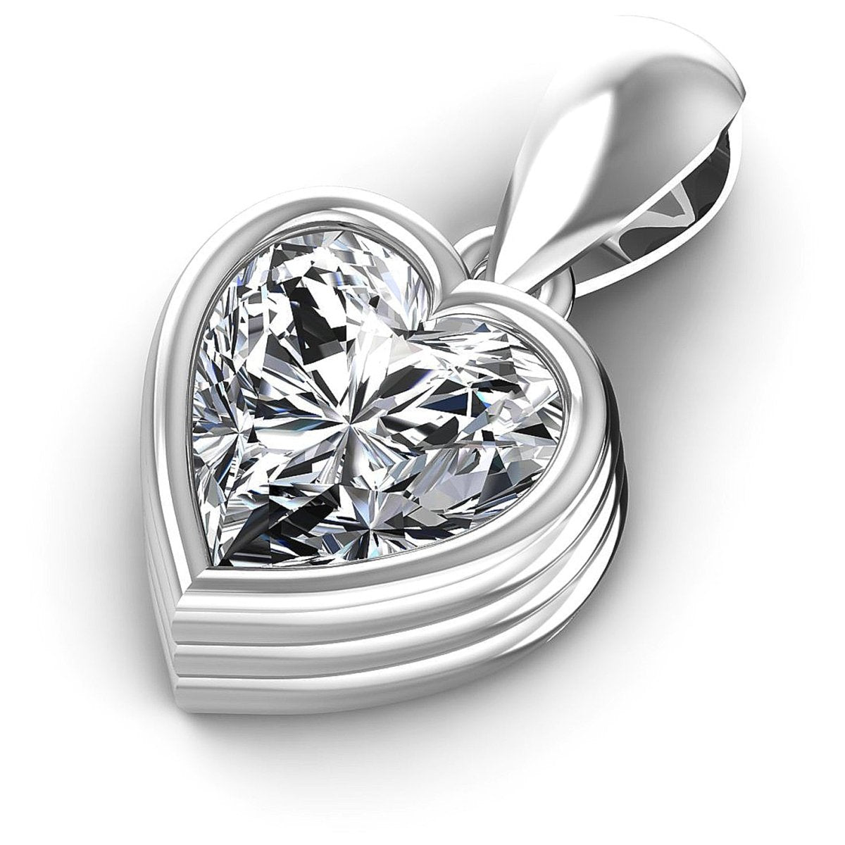 0.35-1.00 CT Heart Cut Diamonds - Solitaire Pendant - Primestyle.com