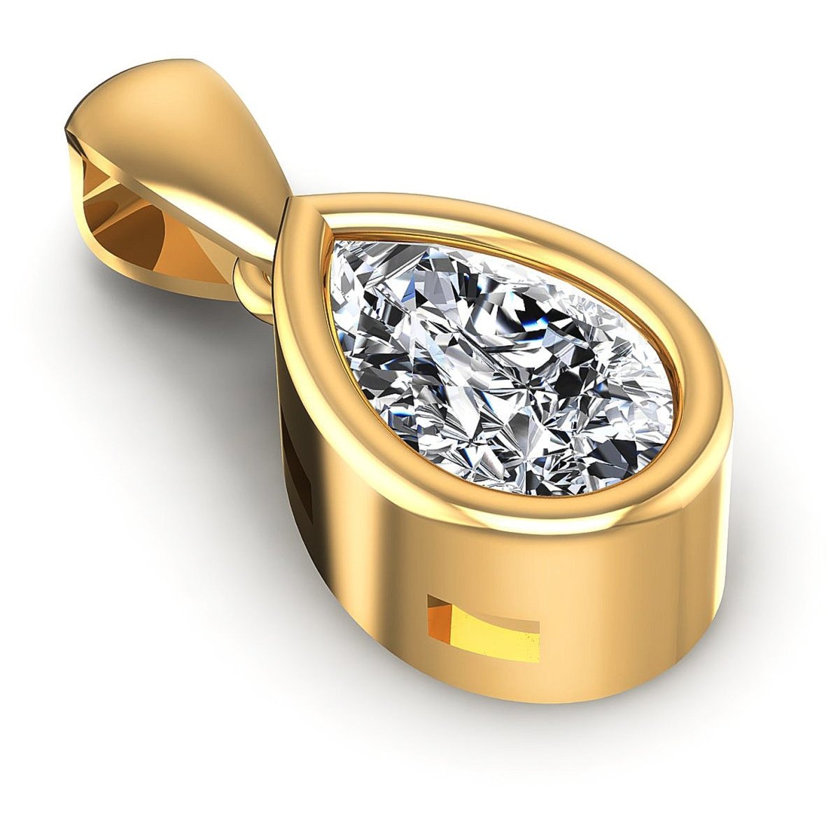 0.35-1.00 CT Pear Cut Diamonds - Solitaire Pendant