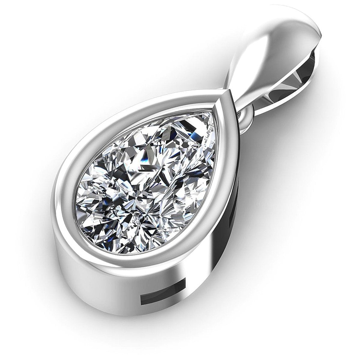 0.35-1.00 CT Pear Cut Diamonds - Solitaire Pendant - Primestyle.com