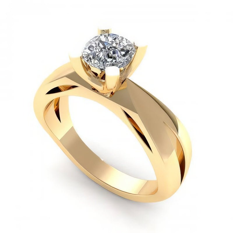 0.35-1.50 CT Cushion Cut Diamonds - Solitaire Ring