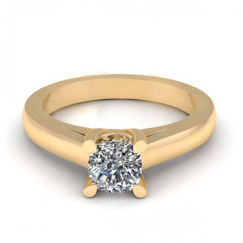 0.35-1.50 CT Cushion Cut Natural Diamonds - Solitaire Rings