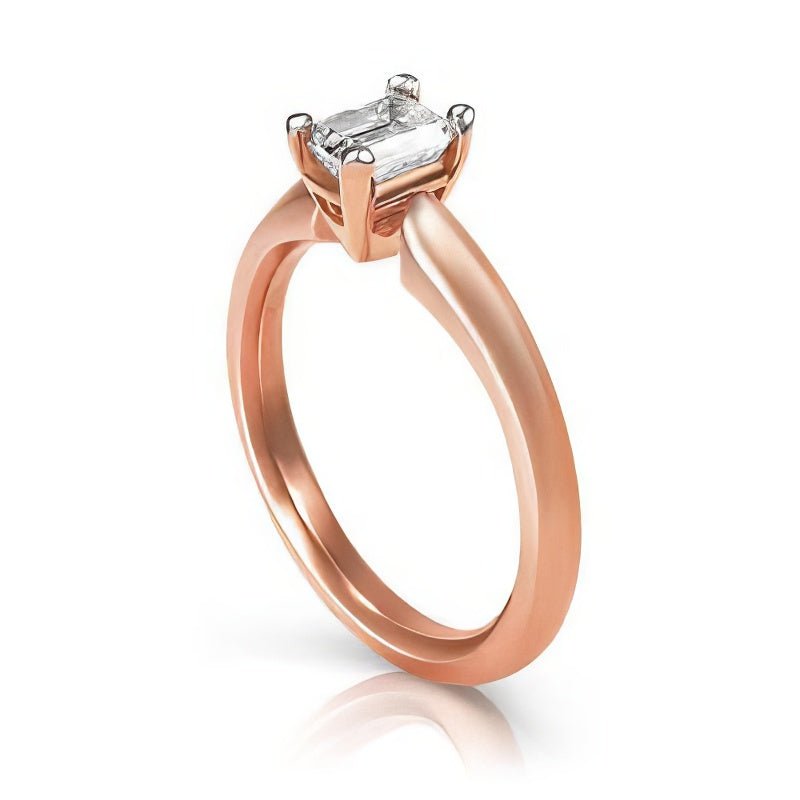 0.35-1.50 CT Emerald Cut Natural Diamonds - Solitaire Rings