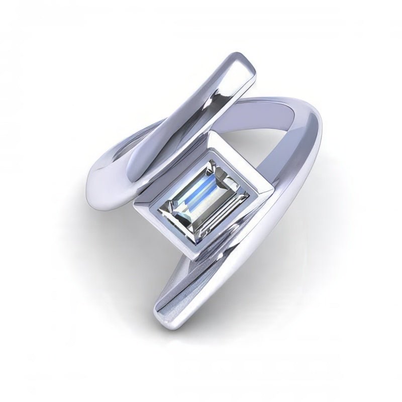 0.35-1.50 CT Emerald Cut Diamonds - Solitaire Ring - Primestyle.com