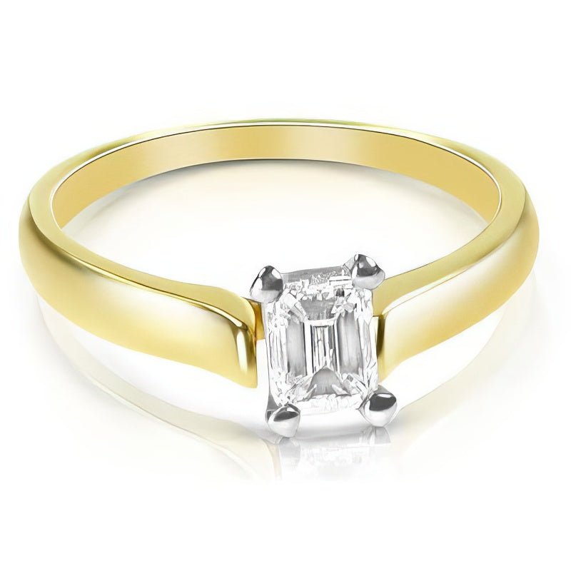 0.35-1.50 CT Emerald Cut Diamonds - Solitaire Ring - Primestyle.com