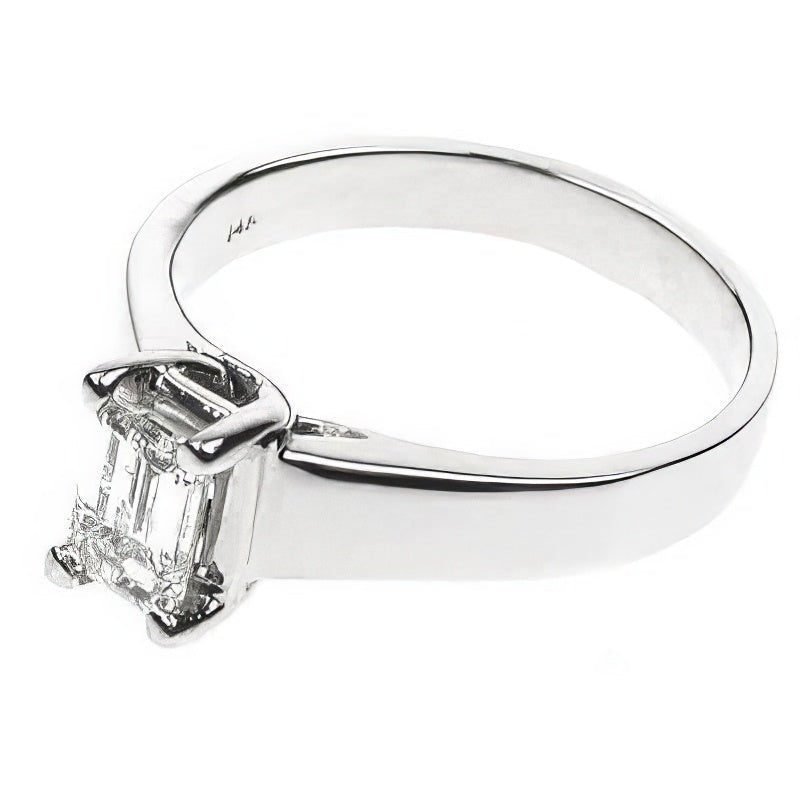0.35-1.50 CT Emerald Cut Diamonds - Solitaire Ring - Primestyle.com