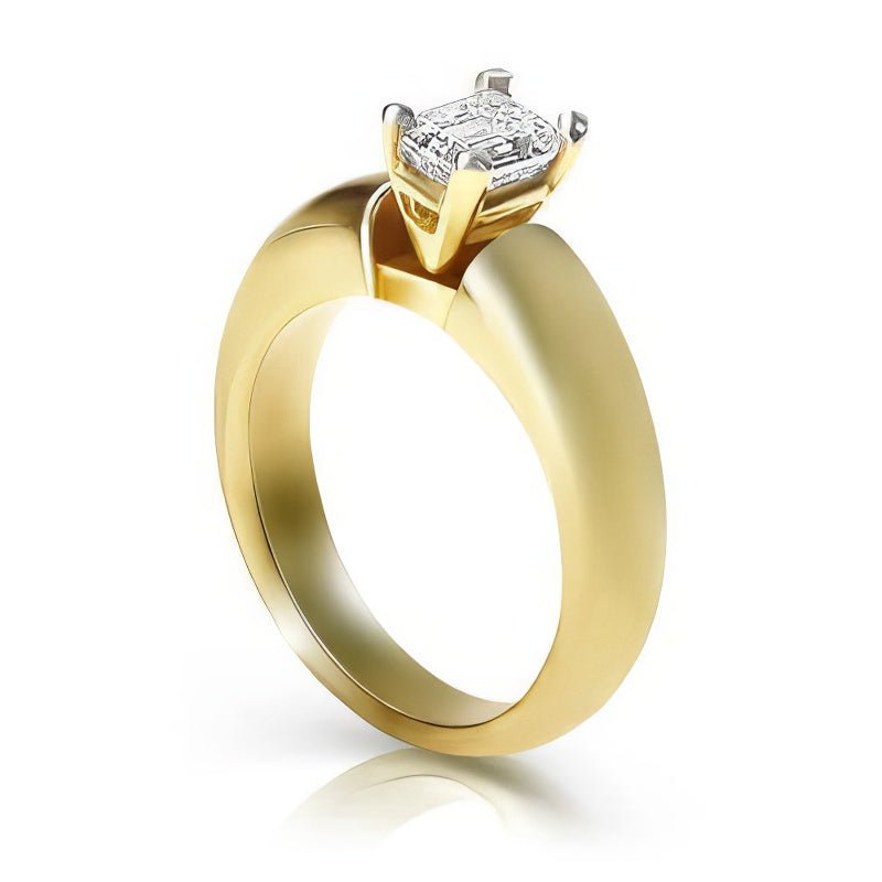 0.35-1.50 CT Emerald Cut Natural Diamonds - Solitaire Rings