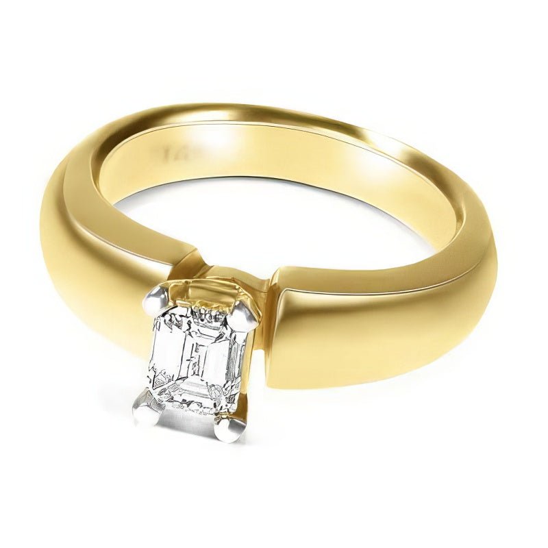 0.35-1.50 CT Emerald Cut Diamonds - Solitaire Ring - Primestyle.com