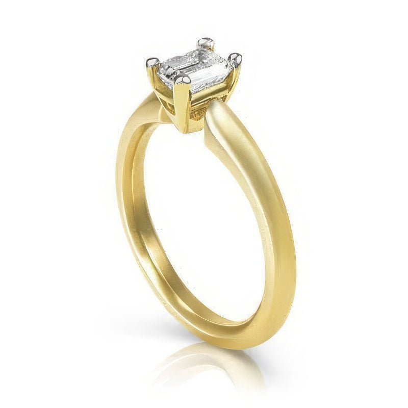 0.35 - 1.50 CT Emerald Cut Natural Diamonds - Solitaire Rings - Primestyle.com