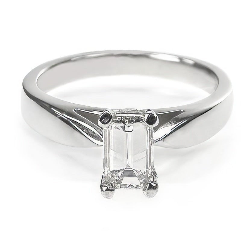 0.35-1.50 CT Emerald Cut Natural Diamonds - Solitaire Rings