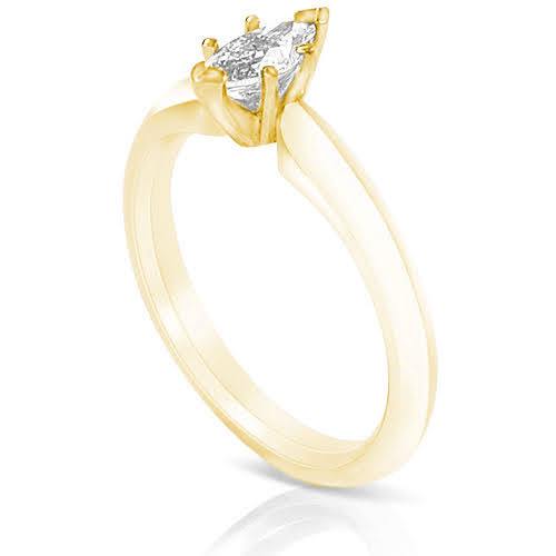 0.35-1.50 CT Marquise Cut Natural Diamonds - Solitaire Rings