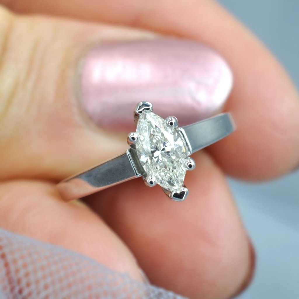0.35 - 1.50 CT Marquise Cut Natural Diamonds - Solitaire Rings - Primestyle.com