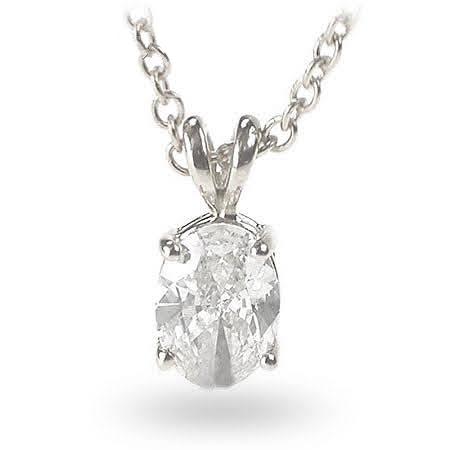 0.35-1.50 CT Oval Cut Diamonds - Solitaire Pendant