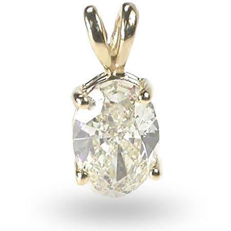 0.35-1.50 CT Oval Cut Natural Diamonds - Solitaire Pendant