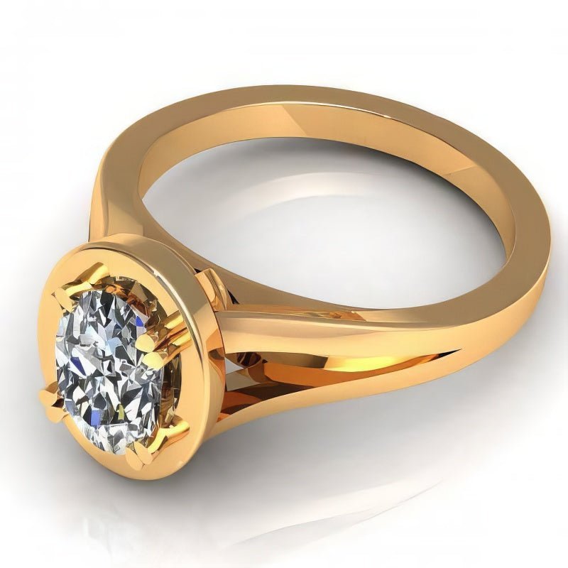 0.35 - 1.50 CT Oval Cut Natural Diamonds - Solitaire Rings - Primestyle.com