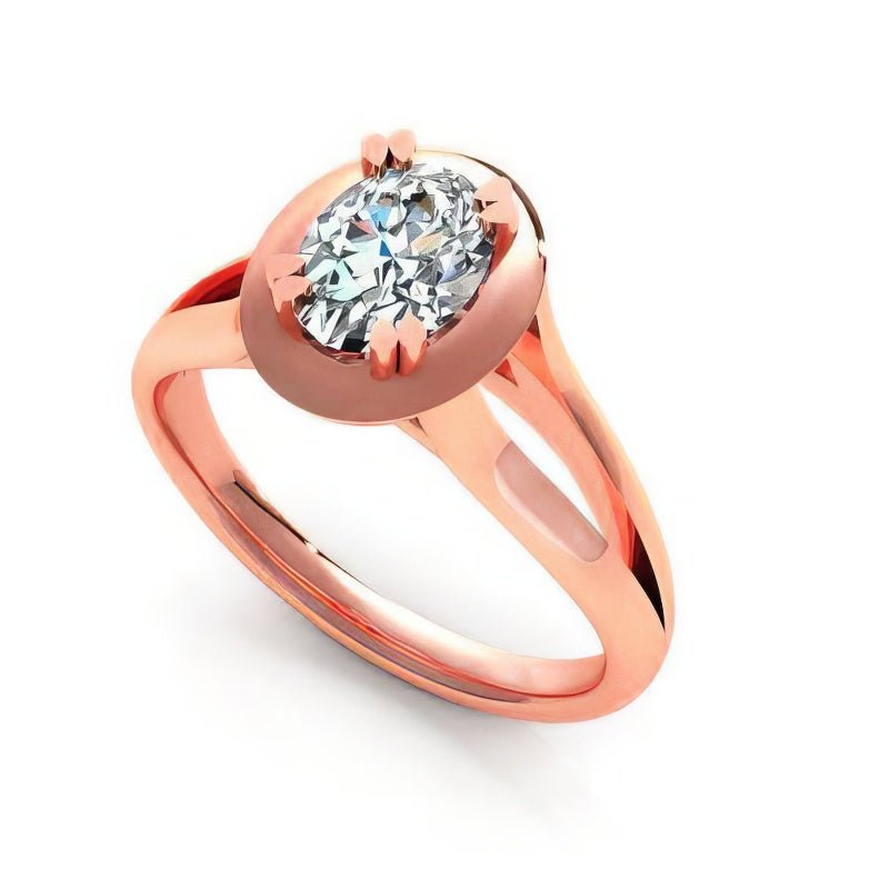 0.35 - 1.50 CT Oval Cut Natural Diamonds - Solitaire Rings - Primestyle.com