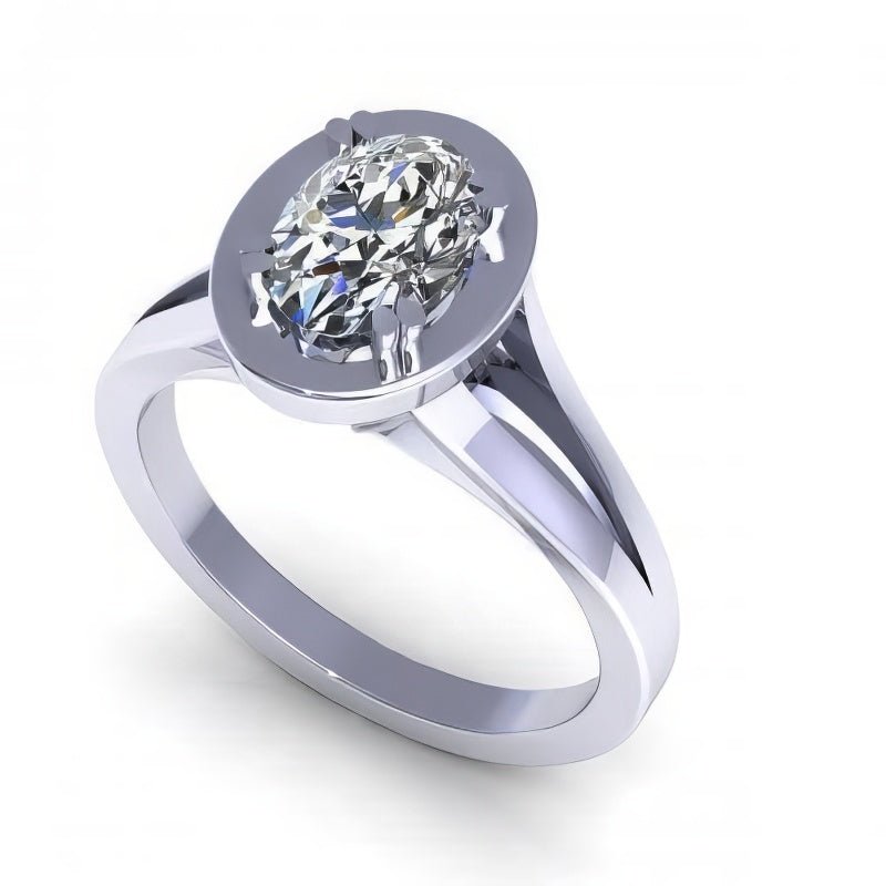 0.35-1.50 CT Oval Cut Diamonds - Solitaire Ring