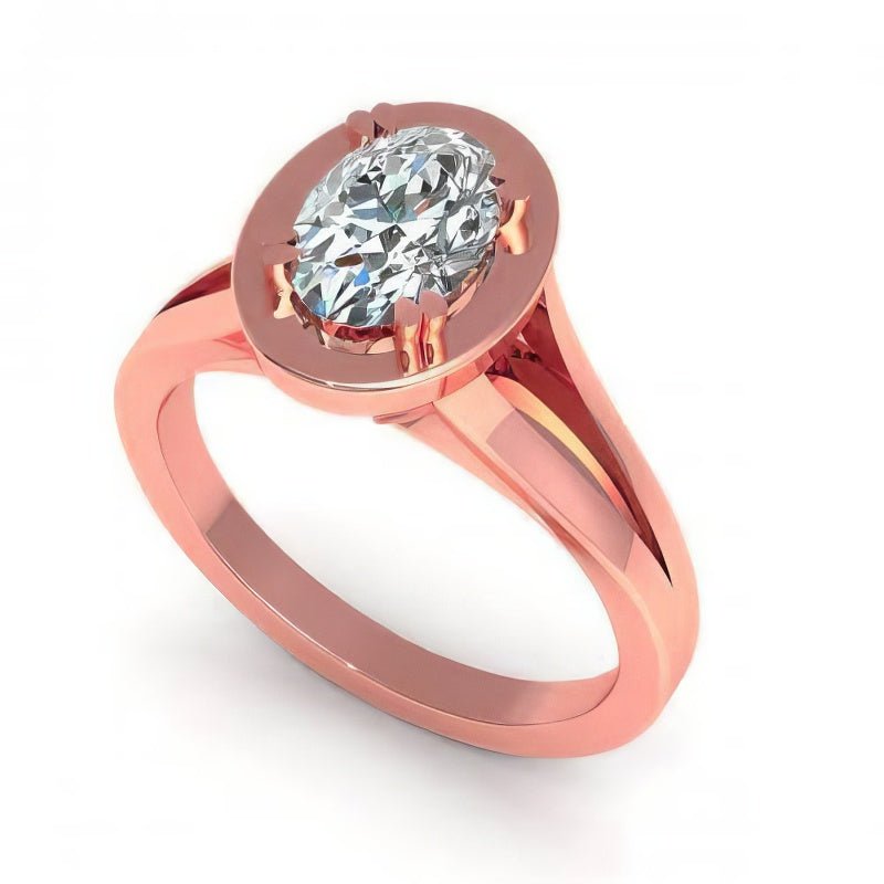 0.35 - 1.50 CT Oval Cut Natural Diamonds - Solitaire Rings - Primestyle.com