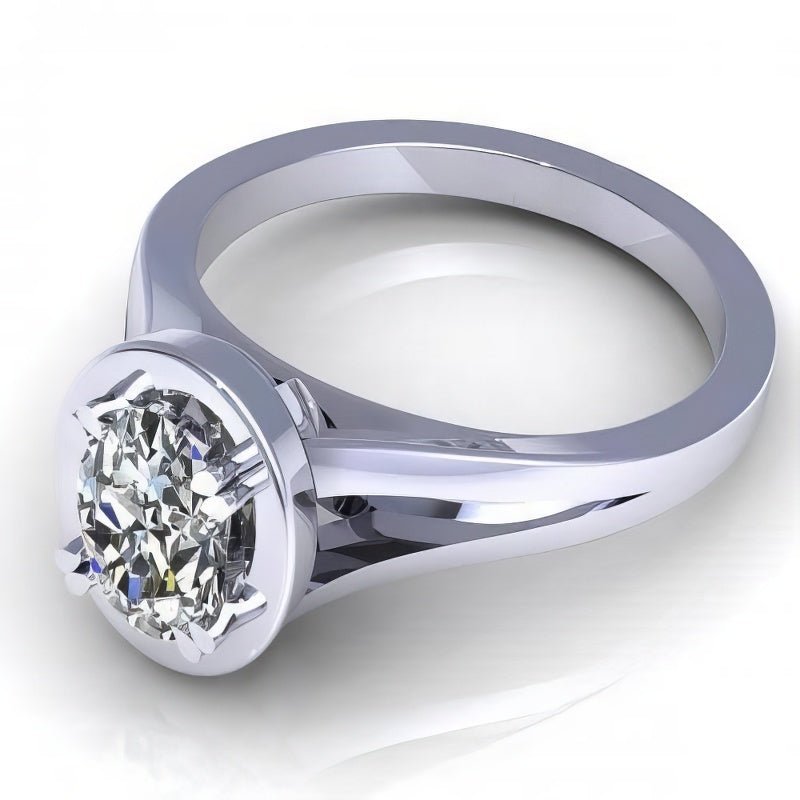 0.35 - 1.50 CT Oval Cut Natural Diamonds - Solitaire Rings - Primestyle.com