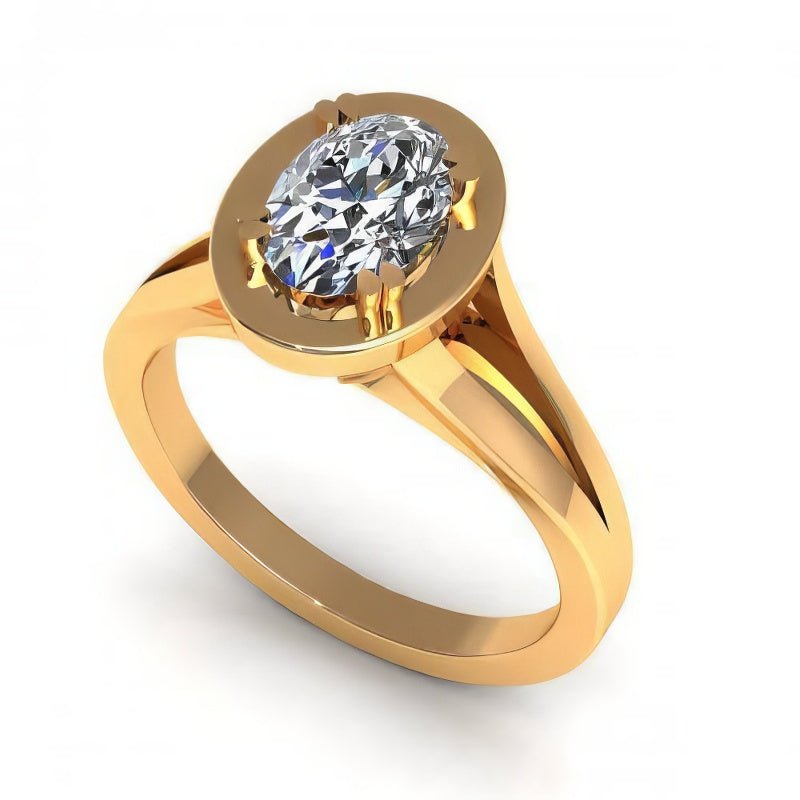 0.35-1.50 CT Oval Cut Diamonds - Solitaire Ring