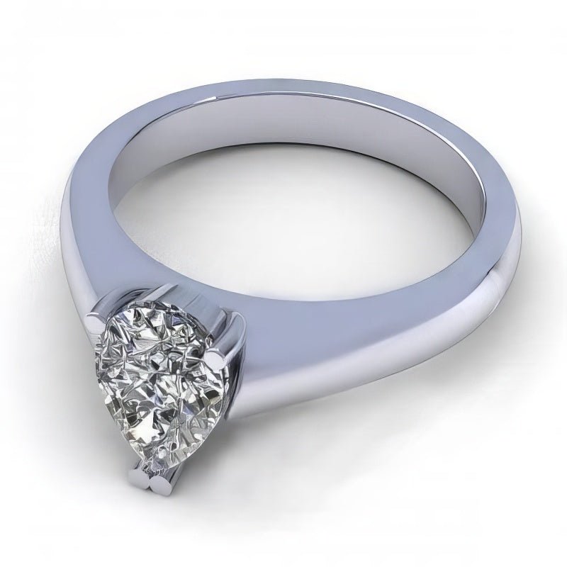 0.35 - 1.50 CT Pear Cut Natural Diamonds - Solitaire Rings - Primestyle.com