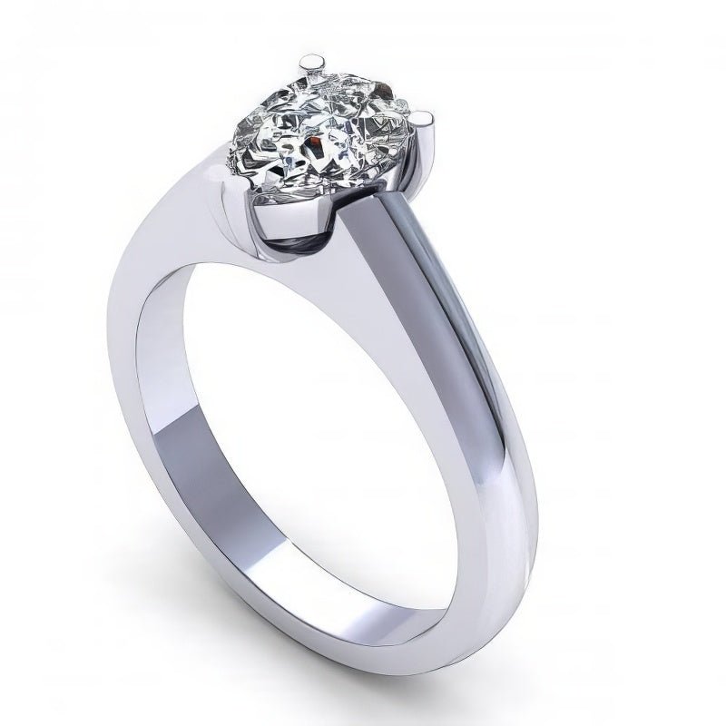 0.35-1.50 CT Pear Cut Diamonds - Solitaire Ring
