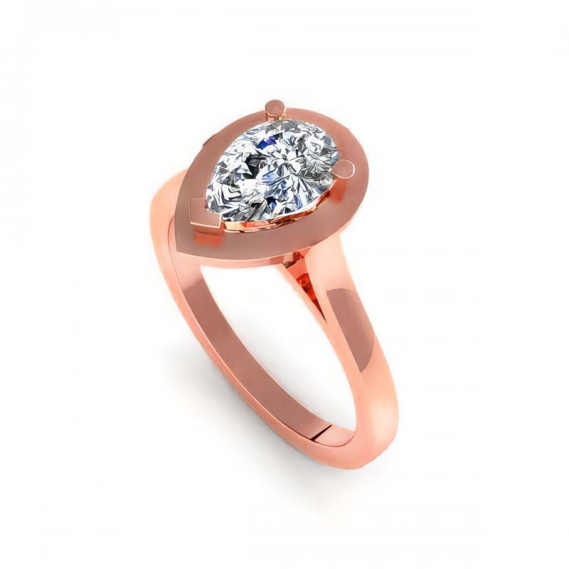 0.35 - 1.50 CT Pear Cut Natural Diamonds - Solitaire Rings - Primestyle.com