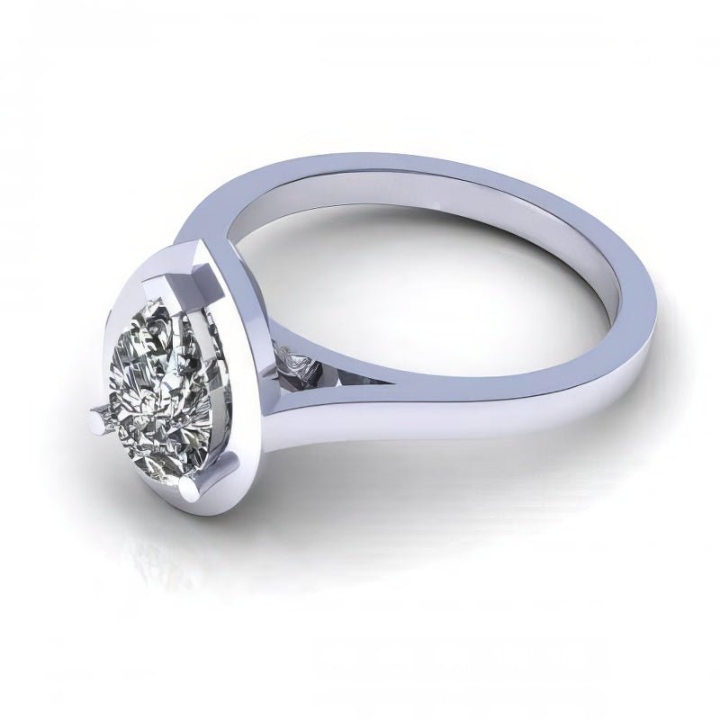 0.35-1.50 CT Pear Cut Natural Diamonds - Solitaire Rings