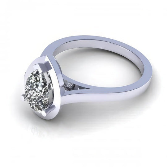 0.35-1.50 CT Pear Cut Diamonds - Solitaire Ring