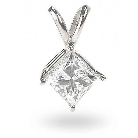 0.35-1.50 CT Princess Cut Diamonds - Solitaire Pendant - Primestyle.com