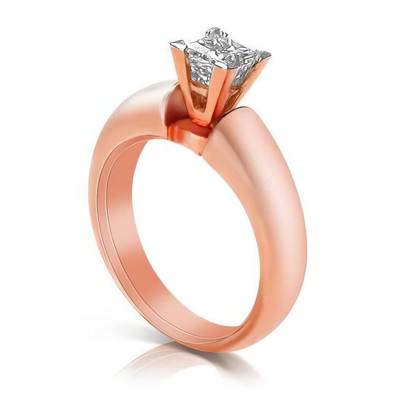 0.35 - 1.50 CT Princess Cut Natural Diamonds - Solitaire Rings - Primestyle.com