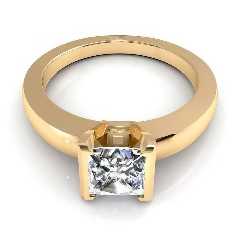 0.35-1.50 CT Princess Cut Diamonds - Solitaire Ring - Primestyle.com