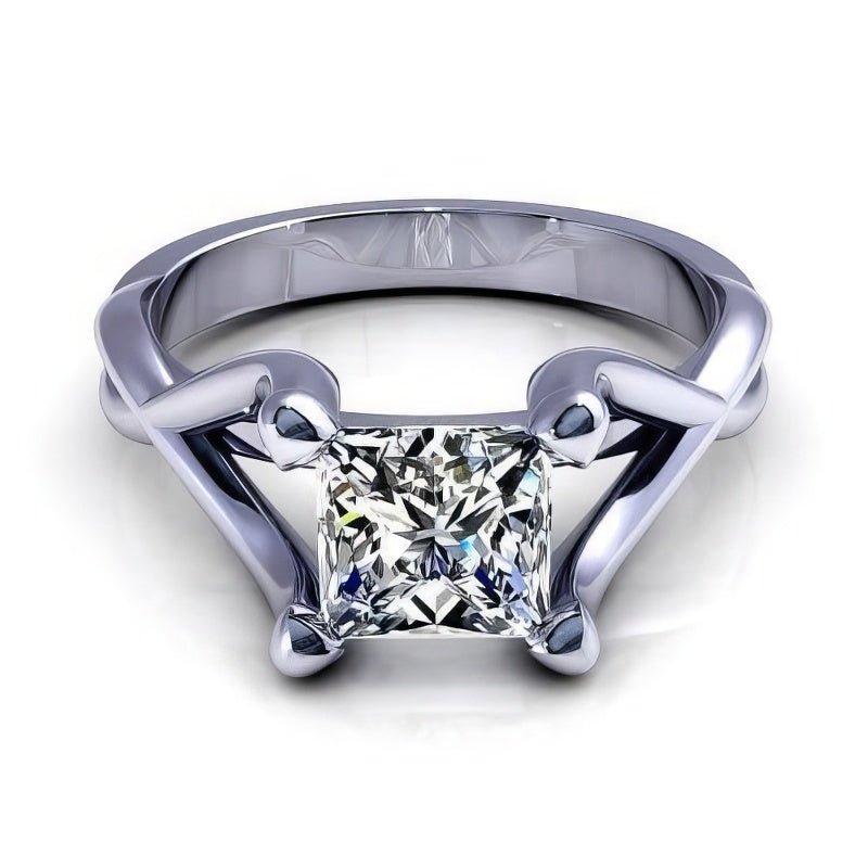 0.35 - 1.50 CT Princess Cut Natural Diamonds - Solitaire Rings - Primestyle.com