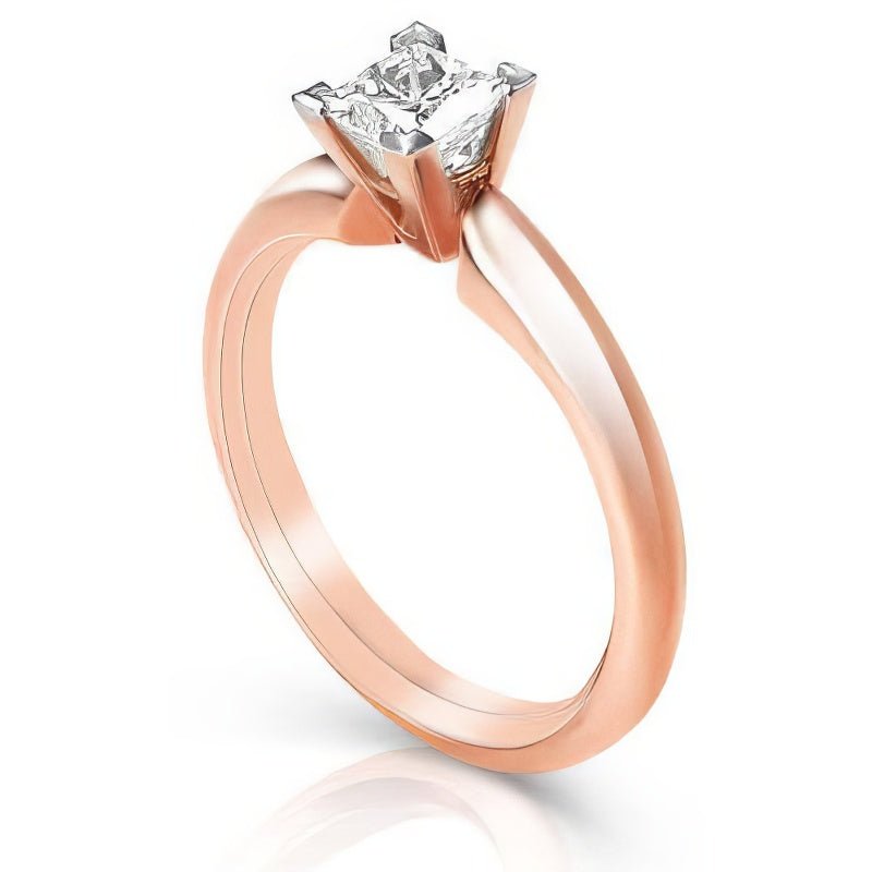 0.35 - 1.50 CT Princess Cut Natural Diamonds - Solitaire Rings - Primestyle.com