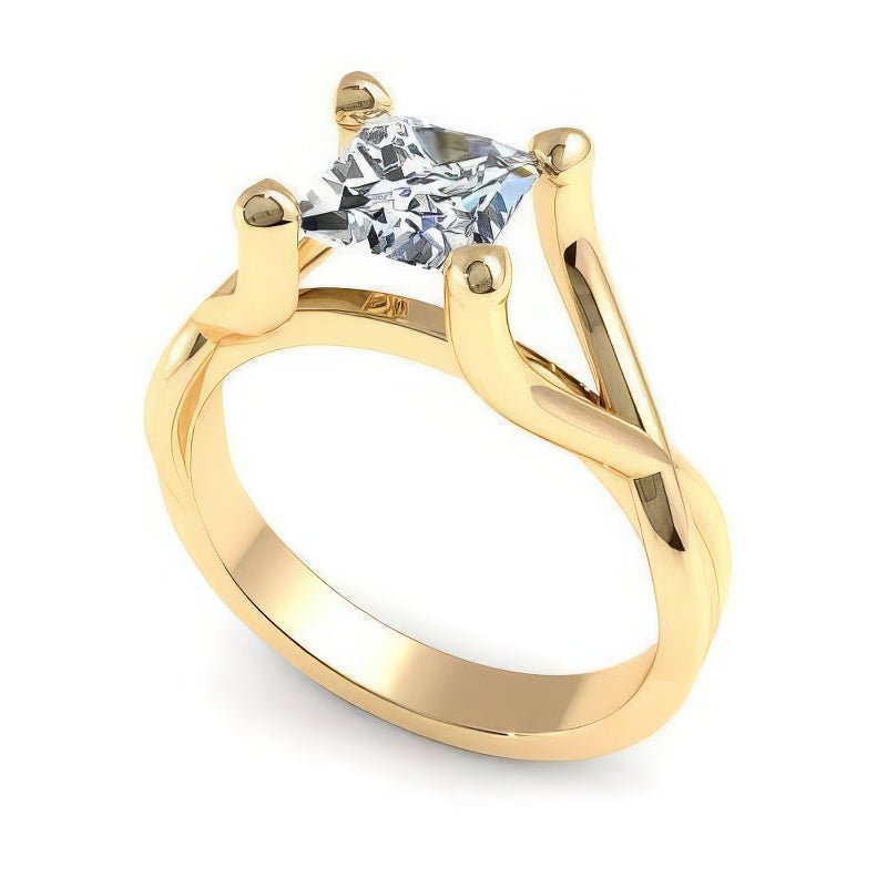 0.35-1.50 CT Princess Cut Diamonds - Solitaire Ring - Primestyle.com