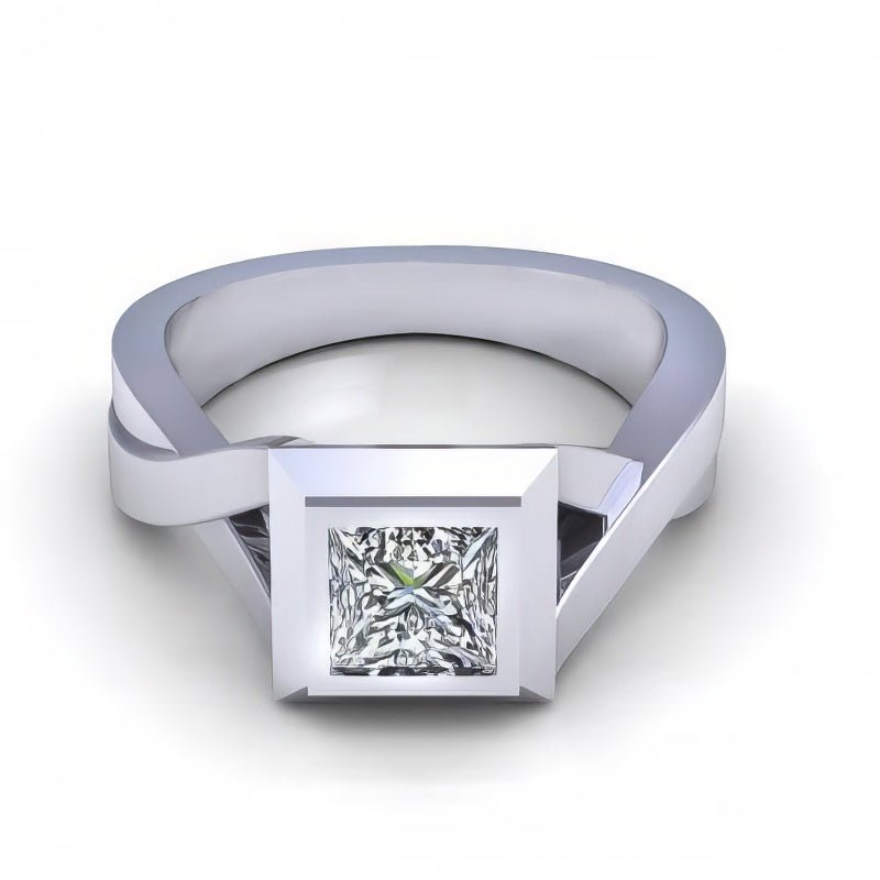 0.35-1.50 CT Princess Cut Diamonds - Solitaire Ring