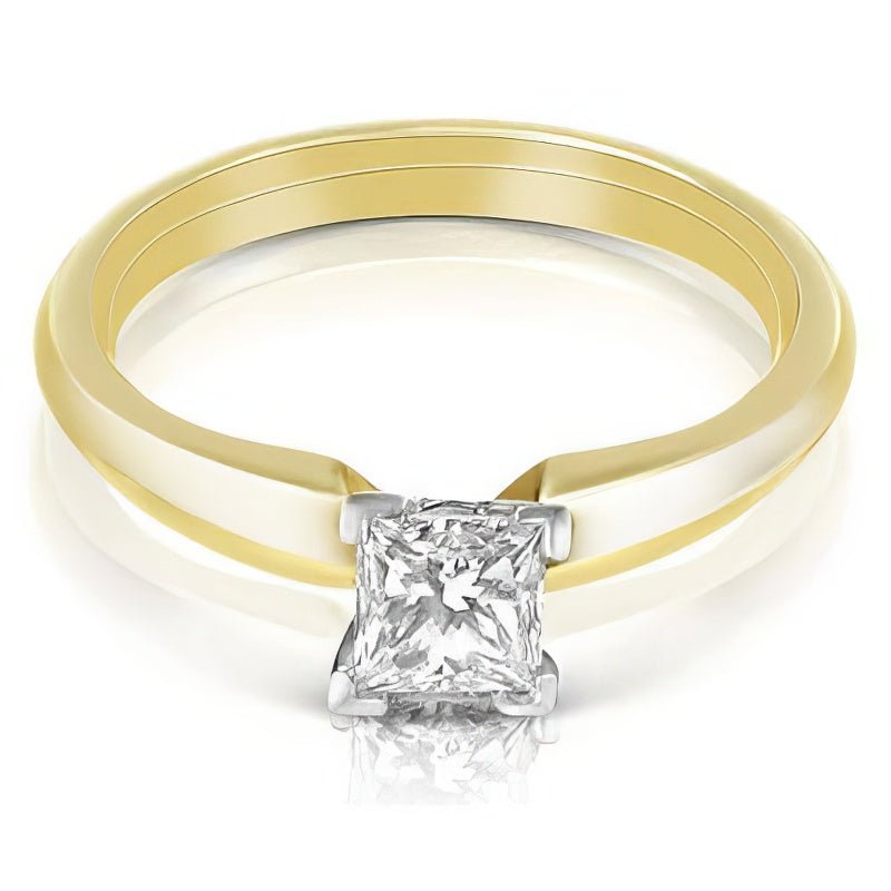 0.35 - 1.50 CT Princess Cut Natural Diamonds - Solitaire Rings - Primestyle.com