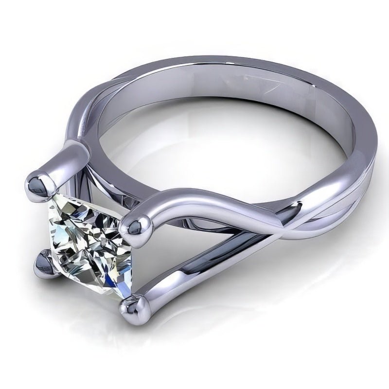 0.35-1.50 CT Princess Cut Diamonds - Solitaire Ring