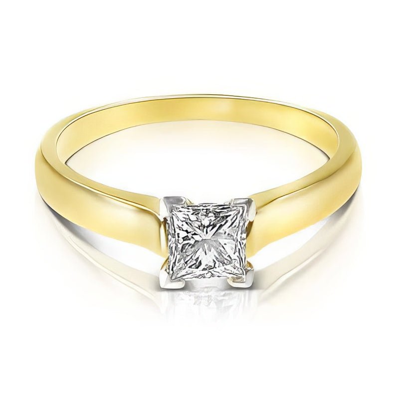 0.35 - 1.50 CT Princess Cut Natural Diamonds - Solitaire Rings - Primestyle.com