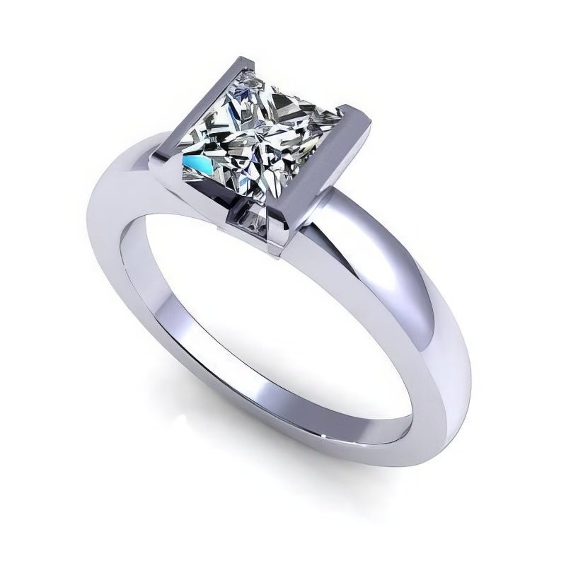 0.35-1.50 CT Princess Cut Diamonds - Solitaire Ring - Primestyle.com